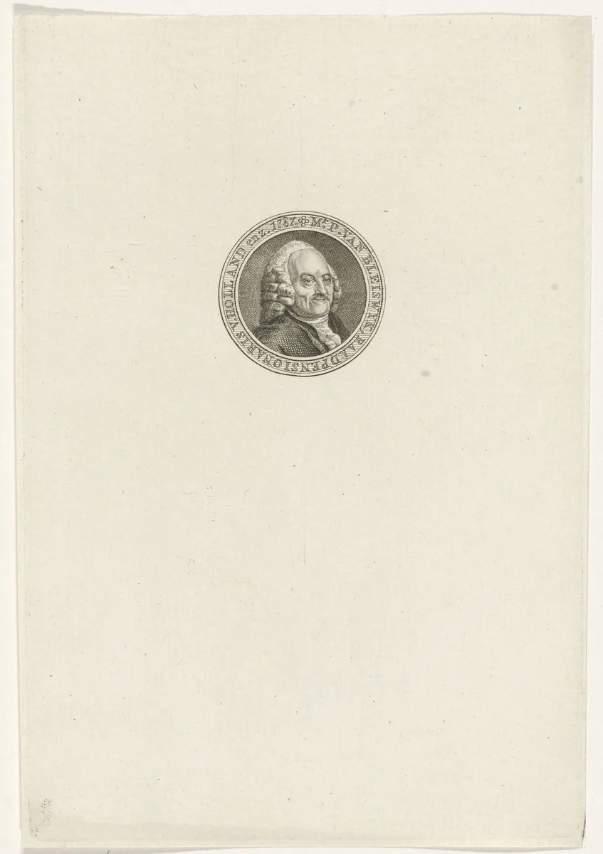 Portret van Pieter van Bleiswijk by Abraham Jacobsz. Hulk, print, 1787