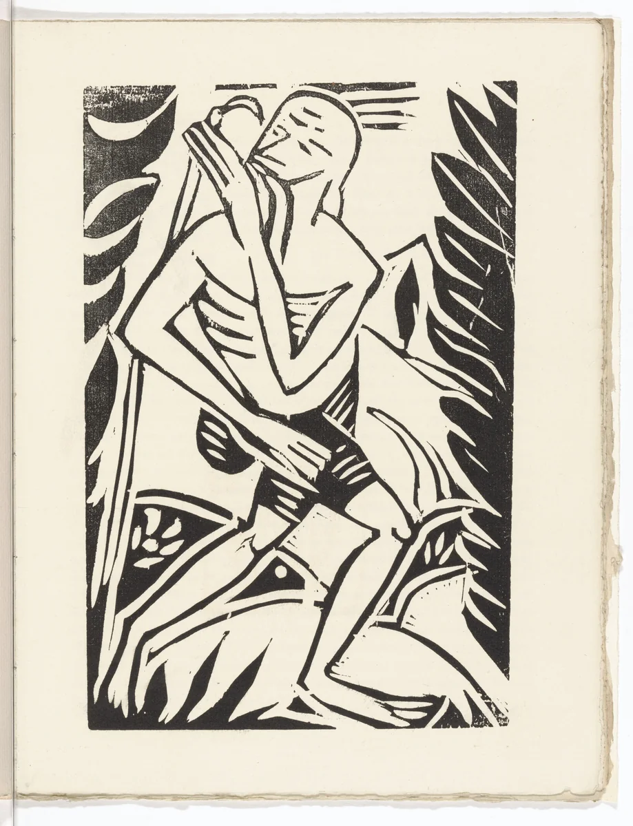 Plate (folio 32) from L'Enchanteur pourrissant by André Derain, illustrated book, 1909