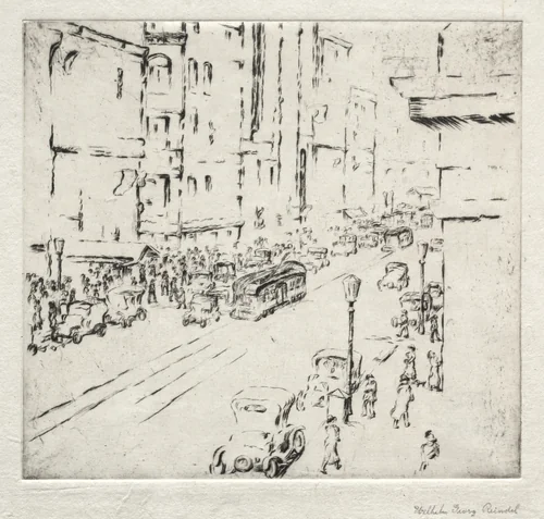 The Avenue by William George Reindel, print, 1913-1920